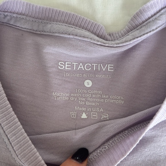 Set active basic tee purple small - Picture 2 of 3